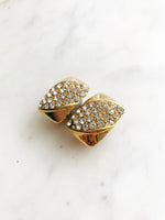 Vintage Crystal Clip On Earrings