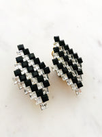 Vintage Retro Crystal Earrings