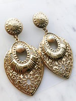 Vintage Retro Pearl Earrings