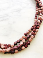 Vintage Boho Wooden Bead Necklace