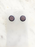 Retro Purple Stripe Earrings