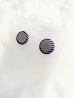 Retro Purple Stripe Earrings