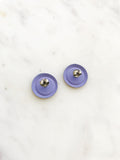 Retro Purple Stripe Earrings