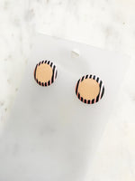 Retro Peach Stripe Earrings