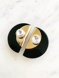 Vintage Art Deco Crystal Clip on Earrings