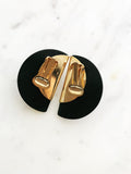 Vintage Art Deco Crystal Clip on Earrings