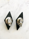 Vintage Art Deco Crystal & Pearl Clip on Earrings