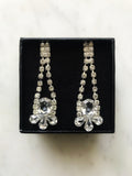 Vintage Diamante Crystal Art Deco Earrings